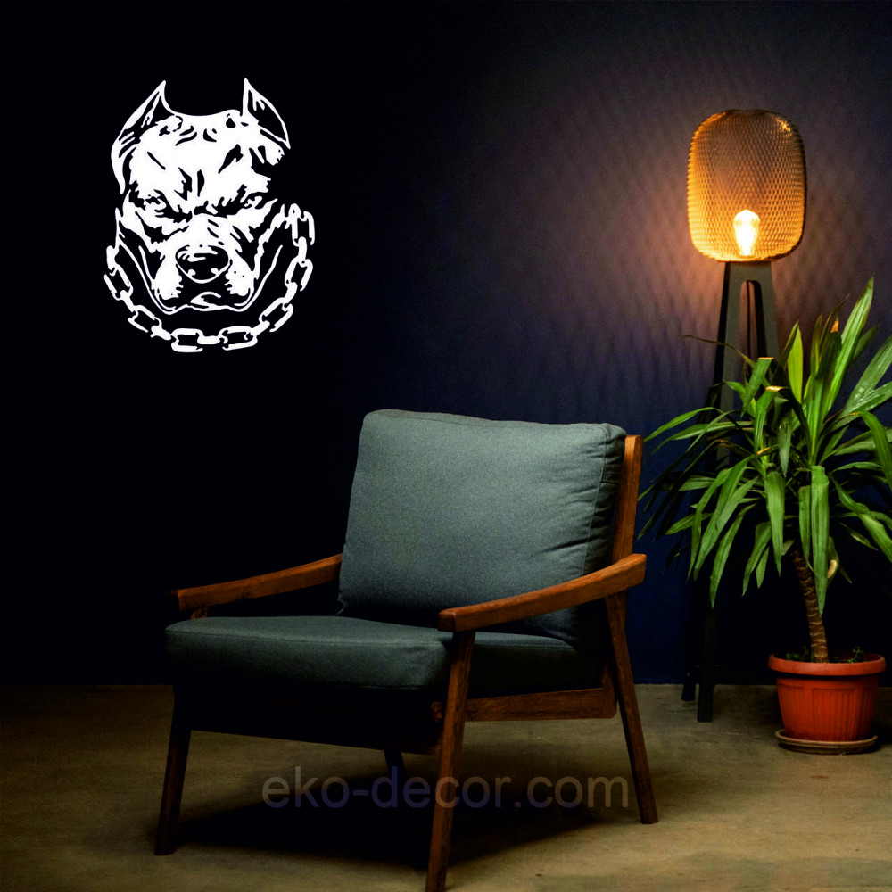 Декоративное настенное Панно «Питбуль», Декор на стену 110*84 см, Белый Киев - изображение 7