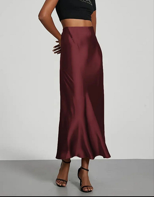 Жіноча спідниця шовкова Бордовий 46/48 Харків - фото 3