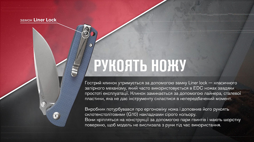 Ніж складаний Ganzo G6805-GY сірий Киев - изображение 15