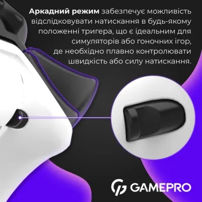 Геймпад GamePro GPS13W BT 5.3/USB/PC/iOS/Android/PS3/PS4 RGB White (GPS13W) Вінниця - фото 11