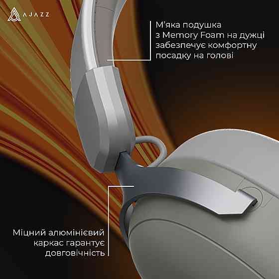 Bluetooth-гарнітура Ajazz AHM08 MAX 3-Mode Grey (AHM08-MAX-GW) ( 23787 ) Харьков