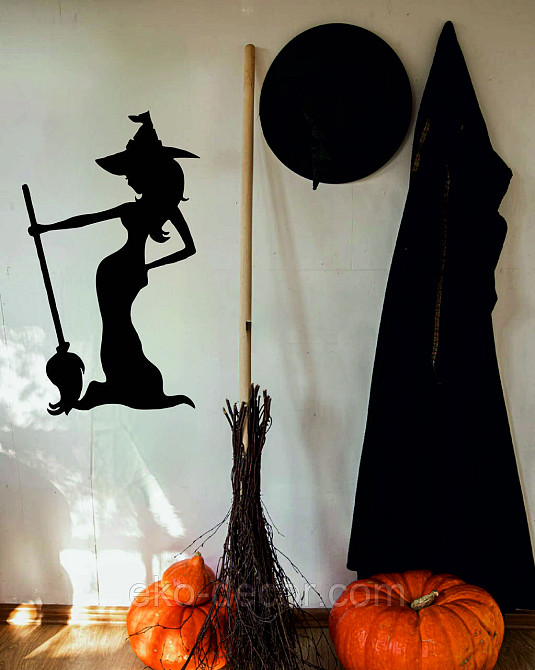 Декоративне настінне Панно «Ведьма», Декор на стіну 70*41 см, Чорний Київ - фото 8