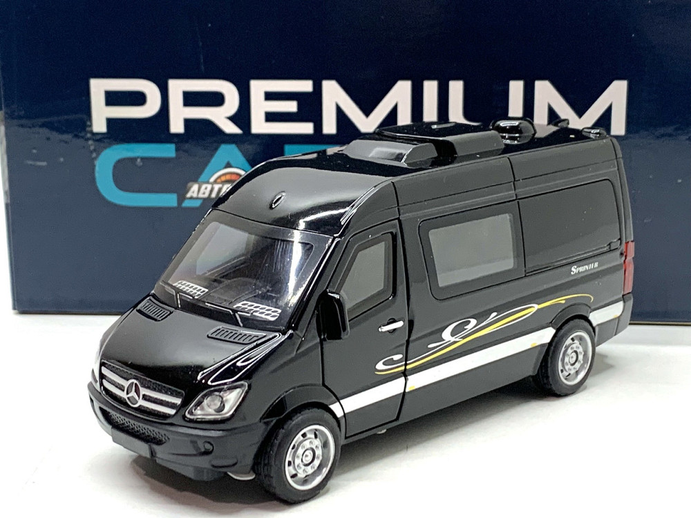 Машина Автосвіт Mercedes sprinter інерційна відчиняються двері 15 см Чорна (AP-1816) Чернігів - фото 1