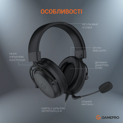 Навушники GamePro HS1050 Black (HS1050) Вінниця - фото 6