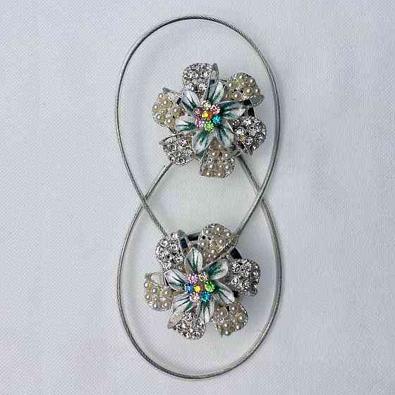 Магніти для штор та гардин "Flowers" набір 2 шт Різнокольоровий (81-232) Київ