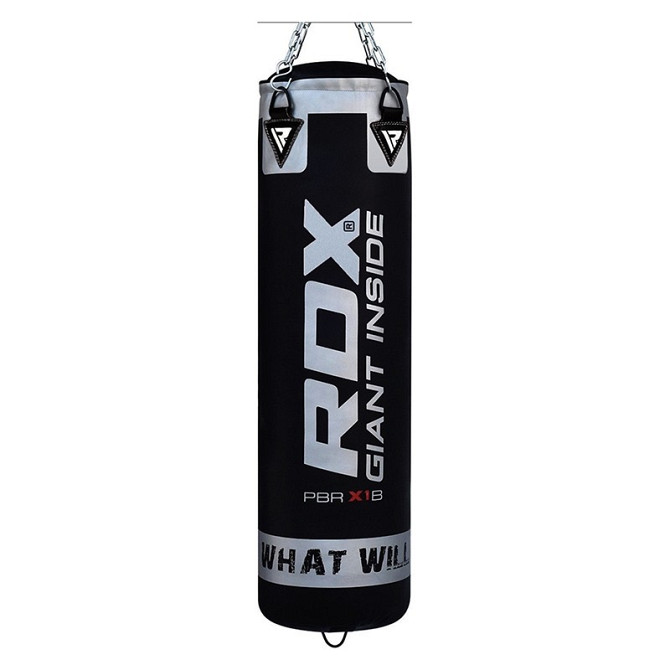 Боксерський мішок RDX Leather Black 1.4 м, 45-55 кг Кам'янське - фото 1