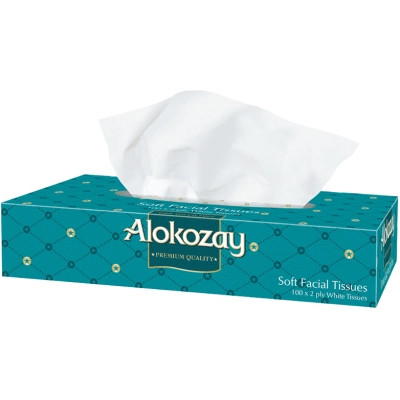 Салфетки косметические Alokozay 2 слоя 100 шт. (5904825069516) Винница - изображение 1