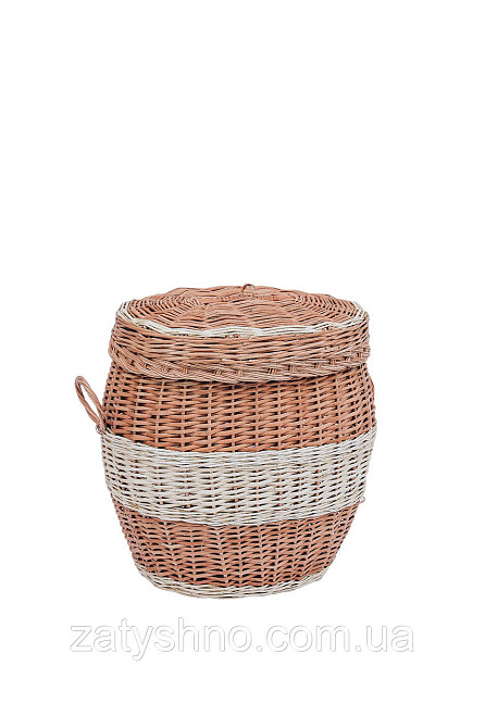Бочка для білизни овальна плетена Київ - фото 1