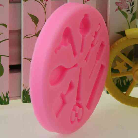 Силиконовый молд Парикмахерская 8 см розовый Киев