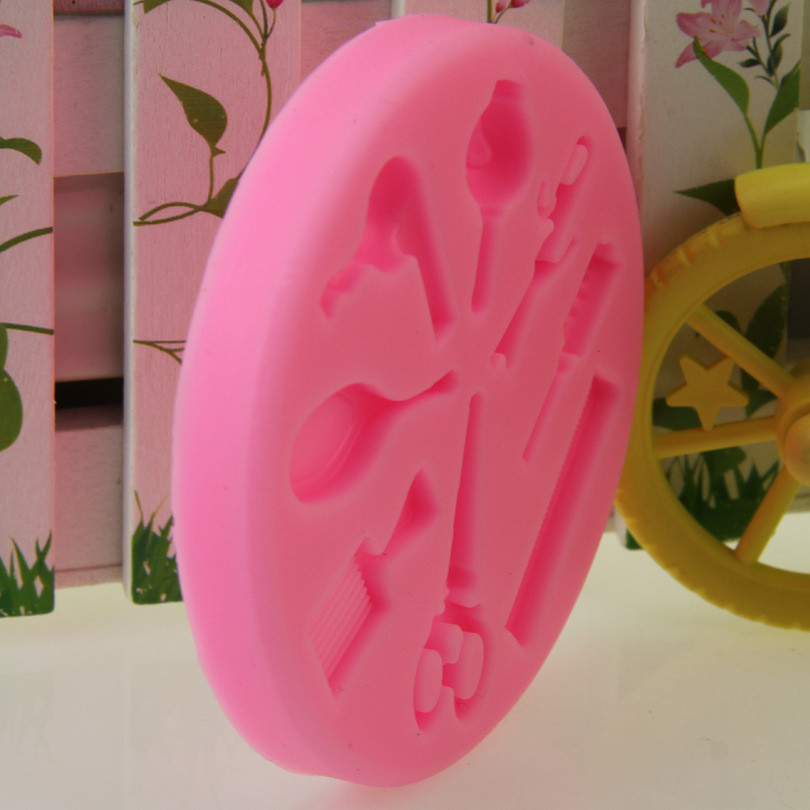Силиконовый молд Парикмахерская 8 см розовый Киев - изображение 4