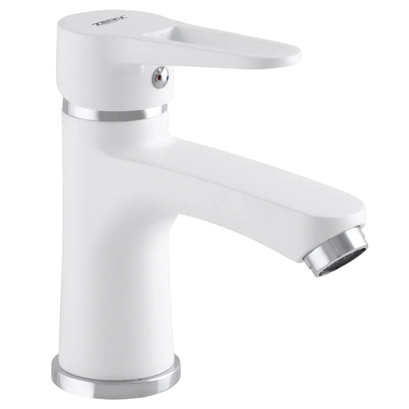 Змішувач для умивальника Zerix PUD1 046 білий з зручним керуванням Харків - фото 1