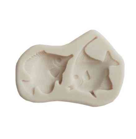 Молд силиконовый Рыбки 83 на 62 мм серый Киев