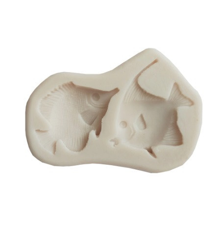 Молд силиконовый Рыбки 83 на 62 мм серый Киев - изображение 3