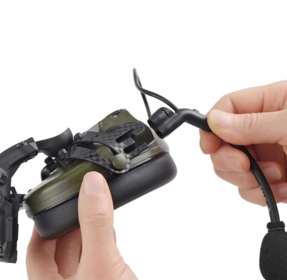 Кріплення чебурашка для навушників Peltor та Sordin на шолом (Чорний) Київ - фото 7