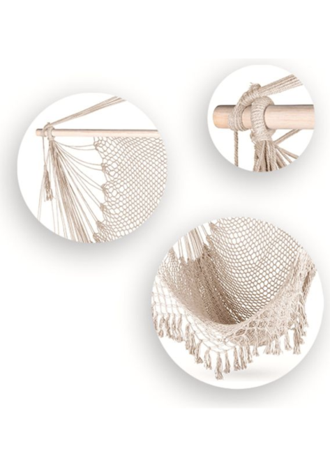 Крісло-гамак Outtec Boho підвісне бежевий Київ - фото 6