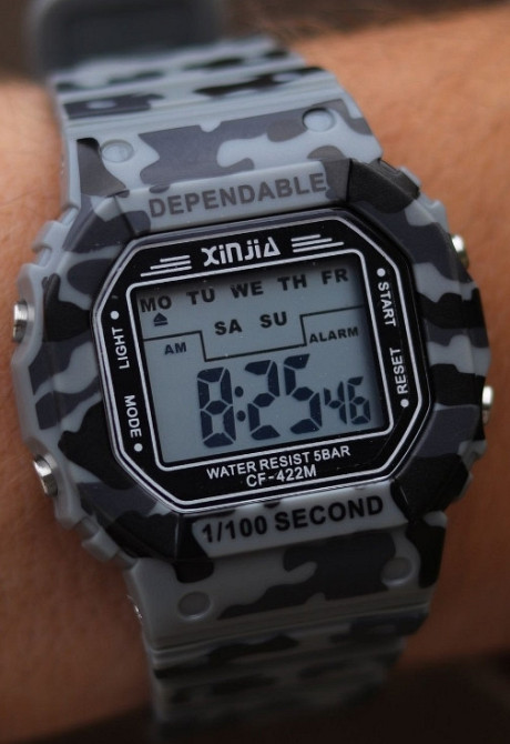 Мужские тактические часы Xinjia камуфляжные Цифровые Секундомер/таймер. Киев - изображение 7
