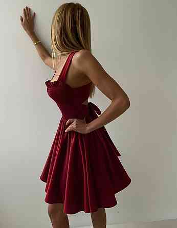 Женское элегантное праздничное бархатное платье Красный, 46/48 Одесса