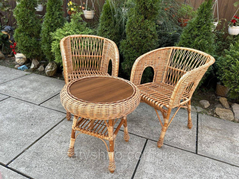 Меблі плетені балконні з лози Київ - фото 8