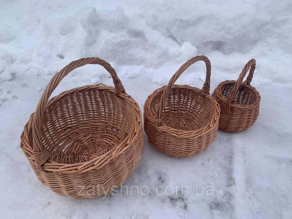 Комплект кошиків з лози з 3 шт Київ - фото 10