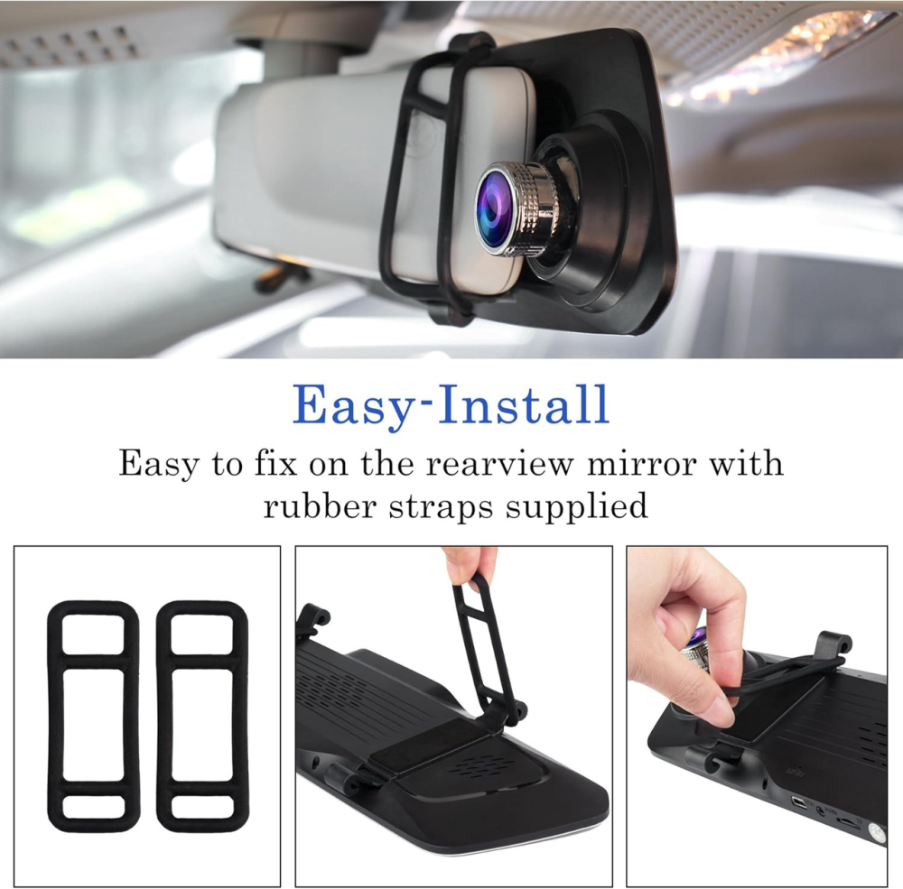 Відеореєстратор-дзеркало CHORTAU B-T008: 7" Touch Screen, Full HD 1080P, кут 170°, Паркувальна система та G-сенсор Київ - фото 8