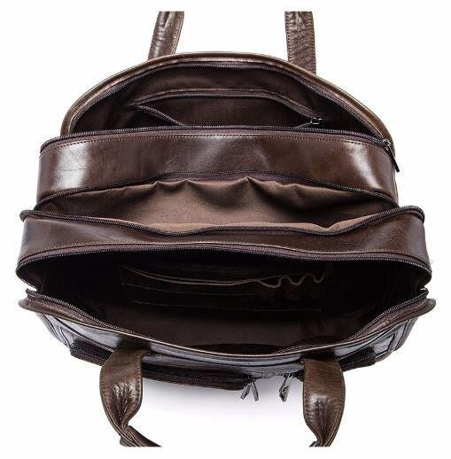 Сумка для ноутбука из натуральной кожи Vintage 14870 Коричневая Киев - изображение 2