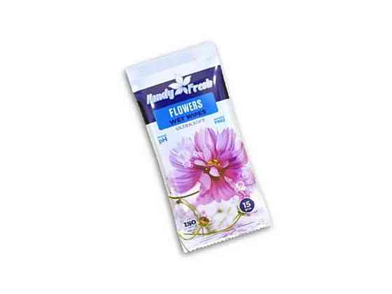 Вологі серветки 15шт Flowers ТМ Handy fresh   Solmir Київ