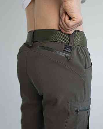 Повсякденні штани-шорти чоловічі хакі. Штани-карго для чоловіків хакі Pobedov Transformer 2.0 Київ