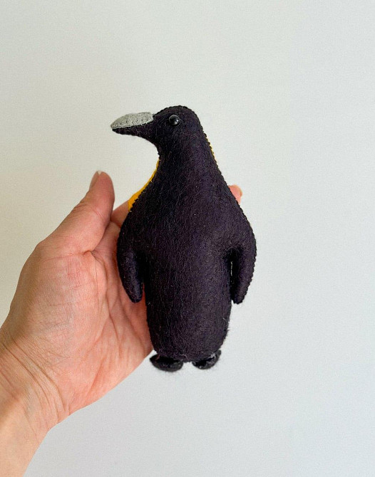 Мягкая фетровая игрушка пингвин ручной работы – безопасная развивающая игрушка Киев - изображение 2