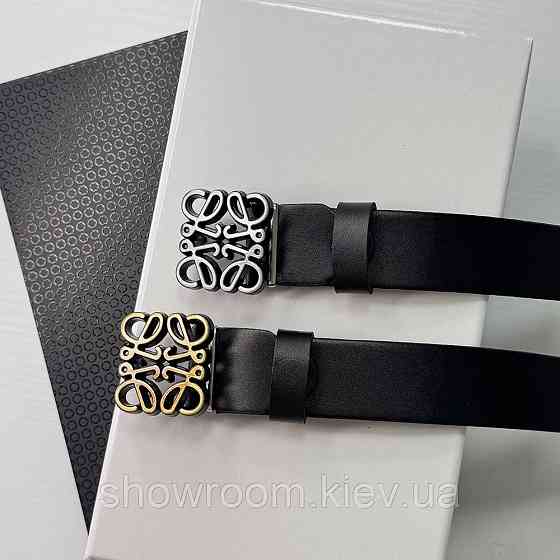 Жіночий брендовий шкіряний ремінь Loewe silver Київ