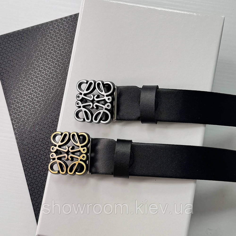 Жіночий брендовий шкіряний ремінь Loewe silver Київ - фото 5