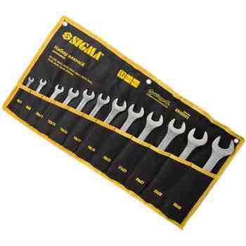 Набор ключей рожковых 6-32 мм 12 шт (ткан. чехол) CrV Стандарт Мукачево