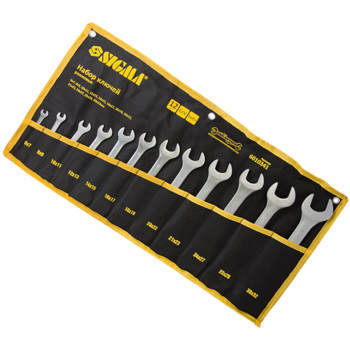 Набір ключів ріжкових 6-32 мм 12 шт (тканин. чохол) CrV Стандарт Мукачево - фото 1