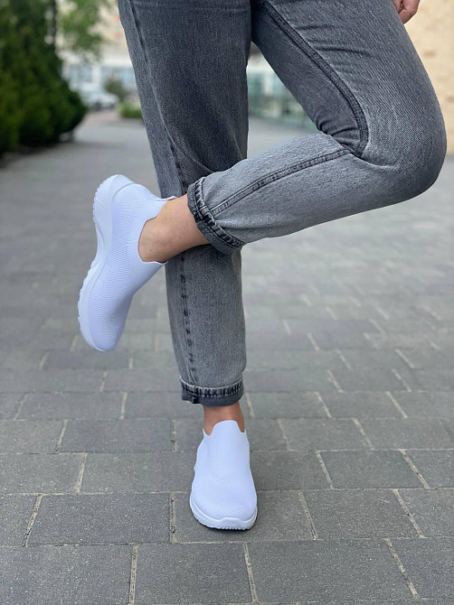 Fashion Жіночі сліпони білі FASHION 300-15 весна-літо / Зручні мокасини сітка літні р. 38-41 Коломия - фото 4