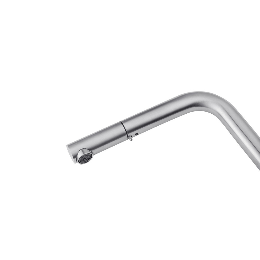 Смеситель для кухни с выдвижным изливом Kroner KRP Edelstahl Klassisch - ESG03917 сатин Киев - изображение 7