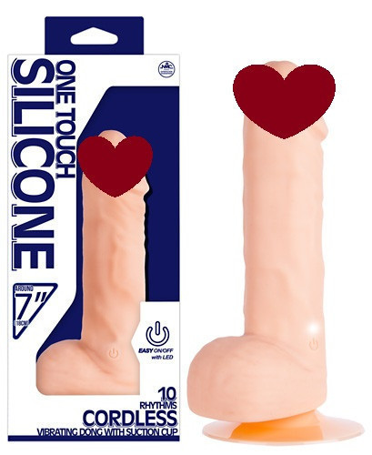 Вибратор на присоске с мошонкой One Touch (19 см) Sex Aura Киев - изображение 1
