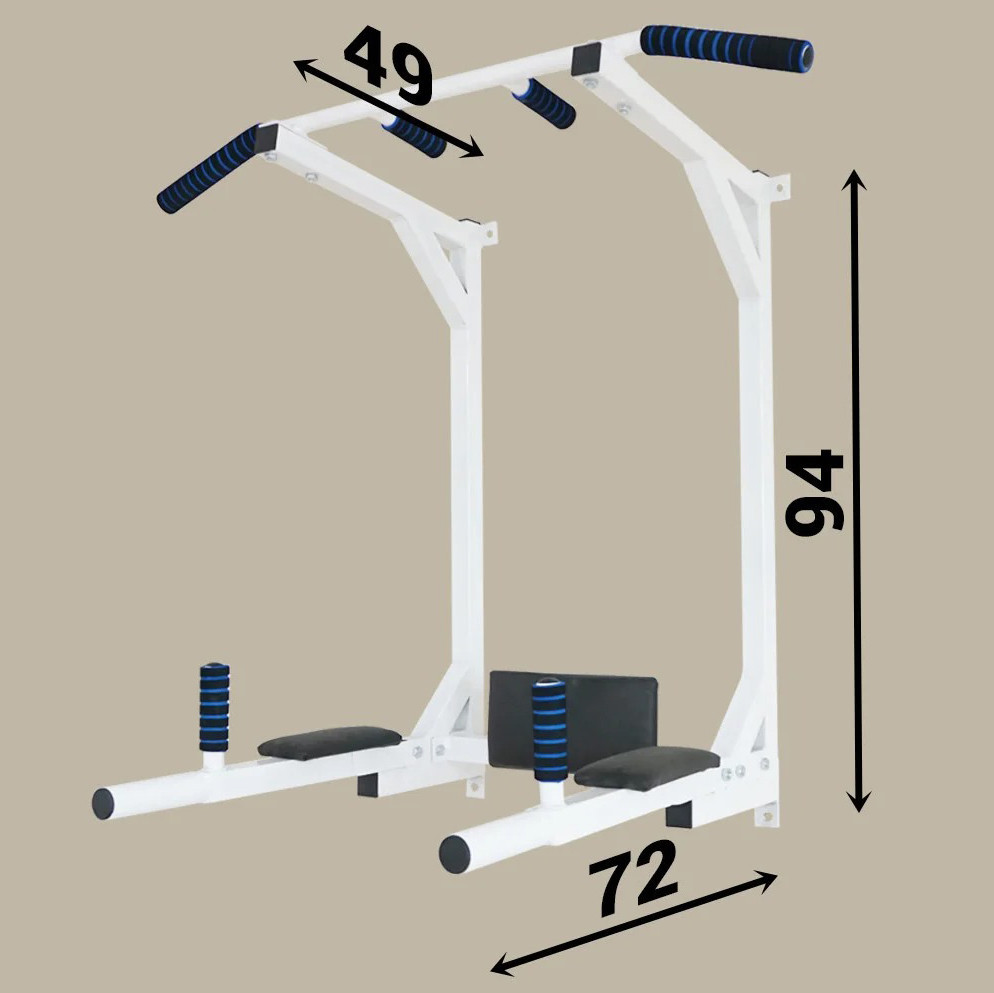 Спортивний настінний турнік + бруси складні + прес 4 в 1 А327 для дому Київ - фото 3