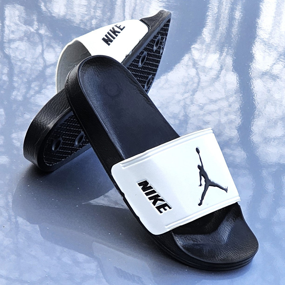 Шльопанці Nike Jordan Чорні Сланці Тапочки Білі Найк Жіночі (розміри: 36,38,39,41) Дніпро - фото 1
