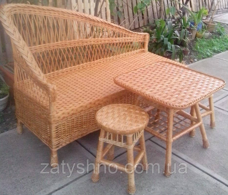 Комплект плетених меблів з лози для ресторану Київ - фото 5