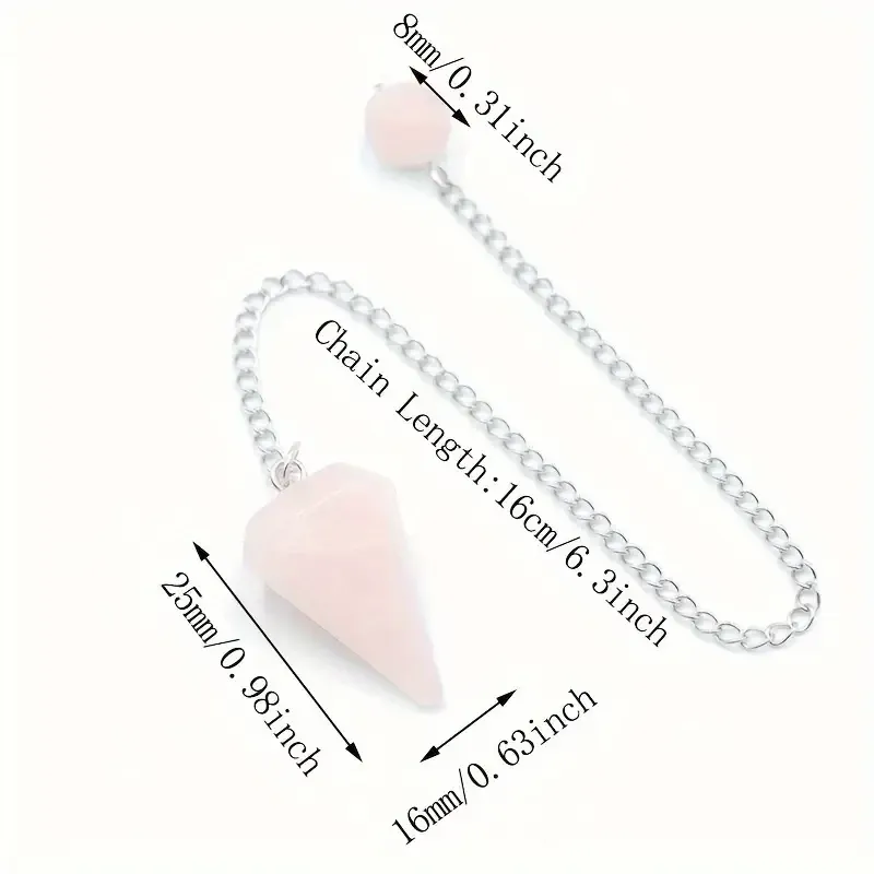 Маятник биолокационный из розового кварца 2.5 см на цепочке 16 см. Киев - изображение 2