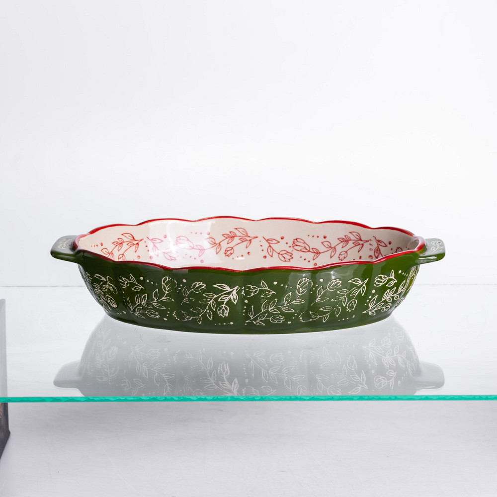 Yiwu Форма для запікання Vintage 30×18×5 (см) овальна форма для випікання в духовці з ручками З Коломия - фото 3