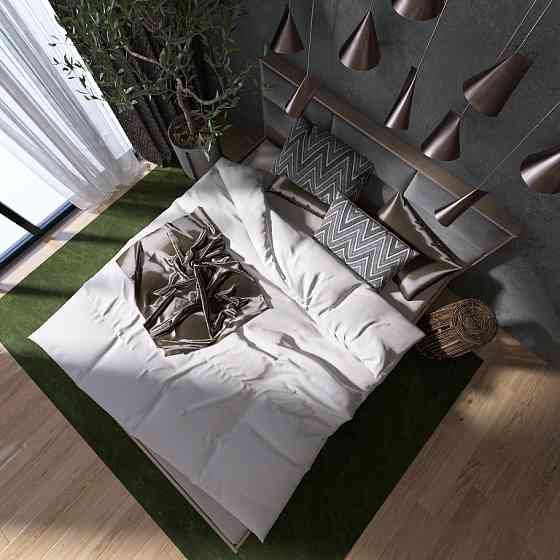 Кровать двуспальная Эверест КЛ-1400 Лайт (щит ДСП под матрас) 140х200 см Дуб сонома (DTM-4655) Днепр