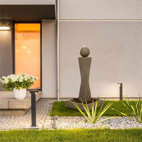 Фонтан Trafalgar Garden 1,5 м светодиодный стекловолоконный цемент, включая 4,5 кг декоративных камней из туфа Ровно