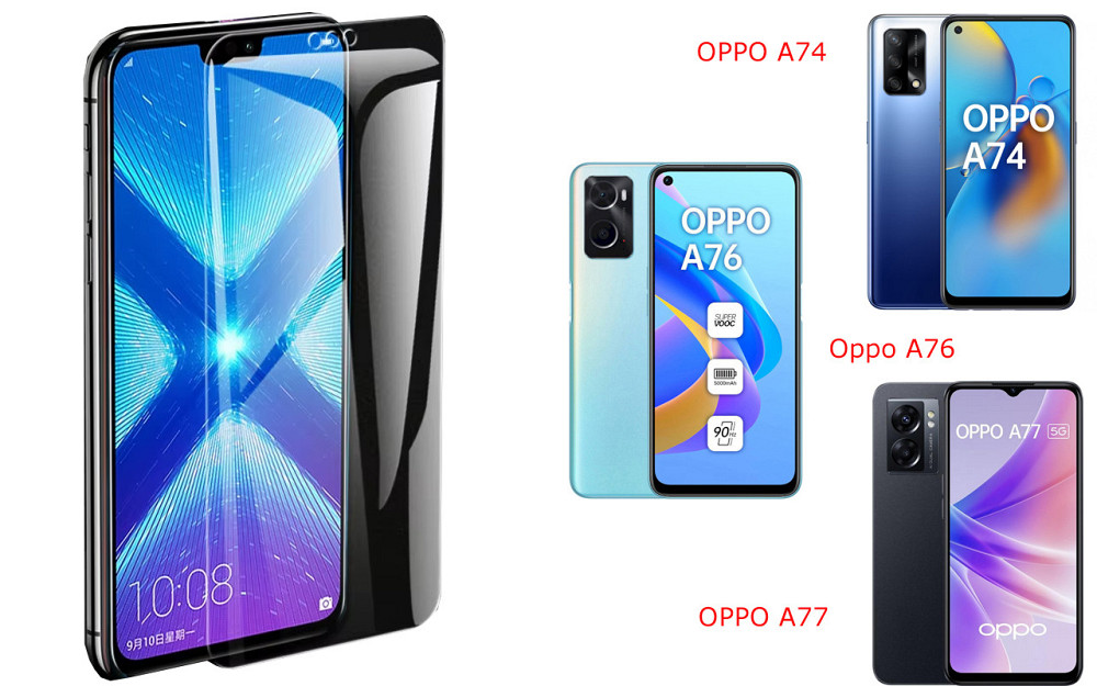 Защитное стекло NeoGlass для OPPO A74, Oppo A76, OPPO A77 – ультрапрозрачное и устойчивое Киев - изображение 2