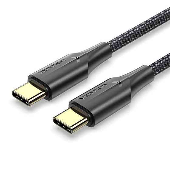 Кабель USB C до C 2М з LED підсвіткою чорний Київ