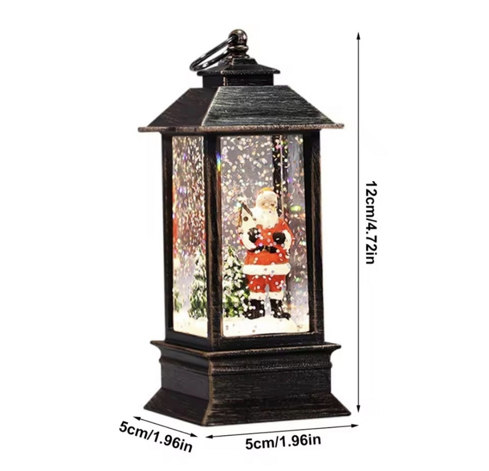 Новорічний LED ліхтар на батарейках з блискітками "Сніговик" Сміла - фото 3