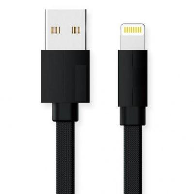Дата кабель USB 2.0 AM to Lightning 1.0m Premium black REAL-EL (EL123500034) Винница - изображение 1