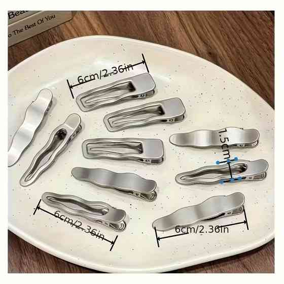 Шпильки для волосся 3 шт для дівчат, сріблясті набір шпильок для створення зачісок жіноча біжутерія, металеві Кам'янець-Подільський