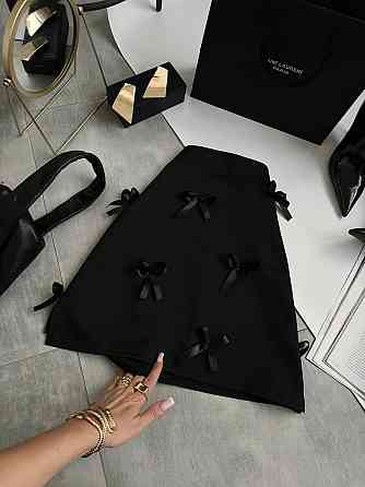 Женская трендовая юбка с бантиками костюмка 46/48 Одесса