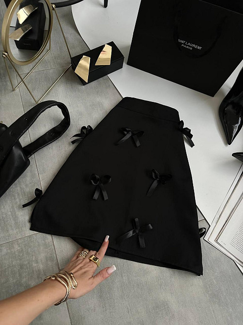 Женская трендовая юбка с бантиками костюмка 46/48 Одесса - изображение 5