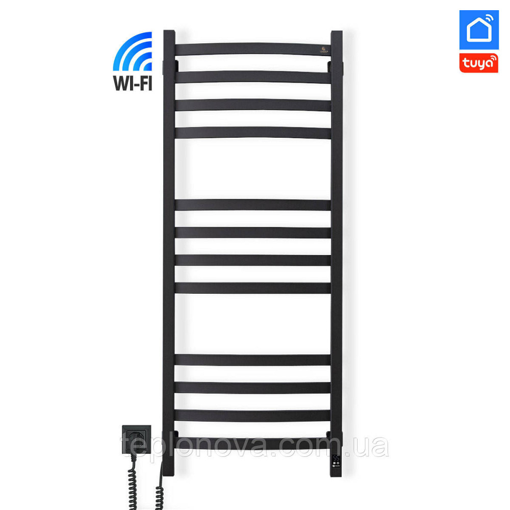 Сушарка для рушників електрична Navin Avalon 480х1200 Sensor з Wi-Fi ліва, чорний муар Чернівці - фото 4